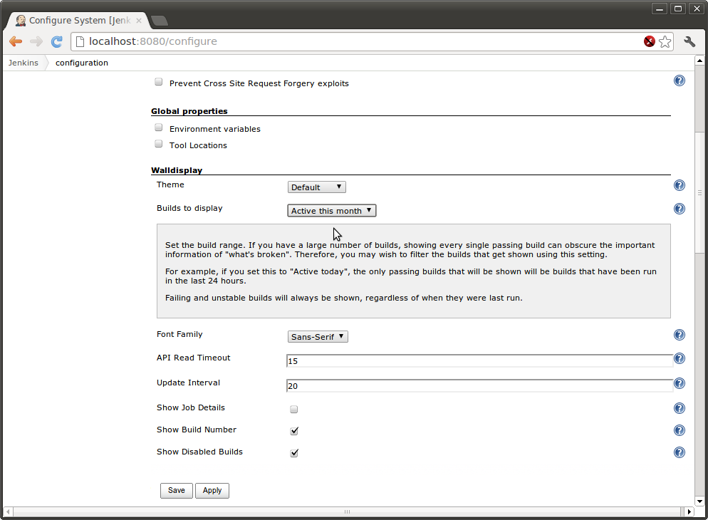 Configure system