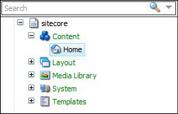 Sitecore CMS content tree