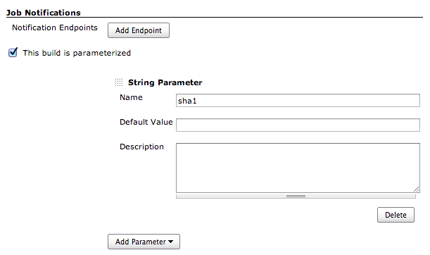 Jenkins using commit SHA as build parameter