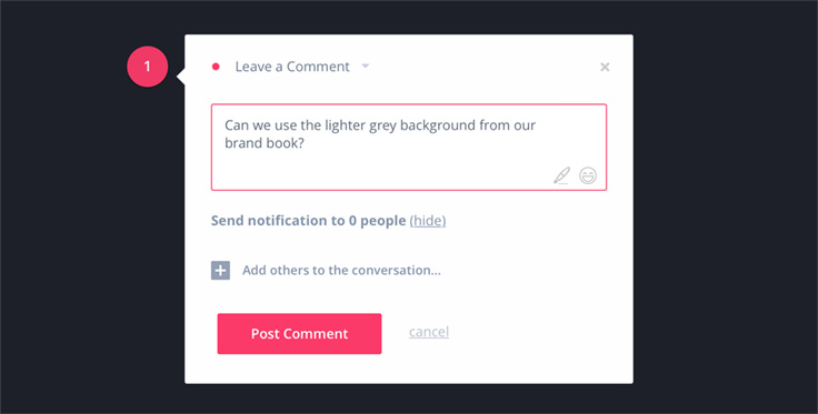 Commenting in Invision