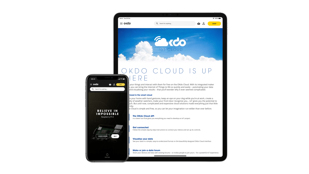 Mobile screenshots of okdo website