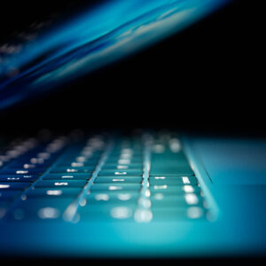 Partly open MacBook Pro