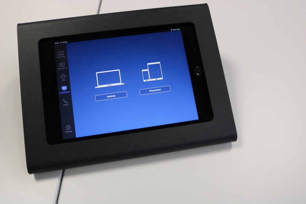 iPad controller for managing Zoom calls