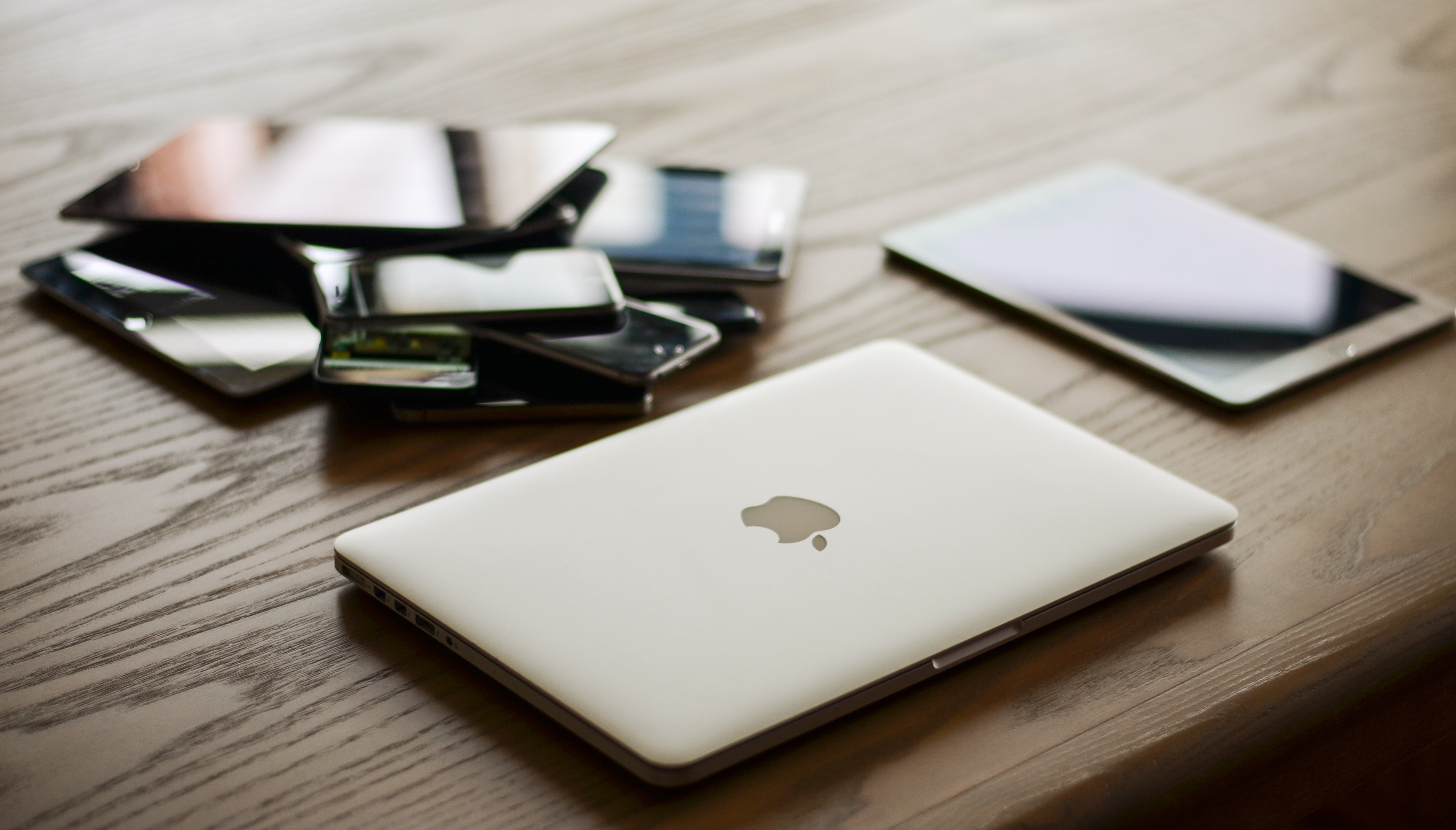 Variety of devices on a table