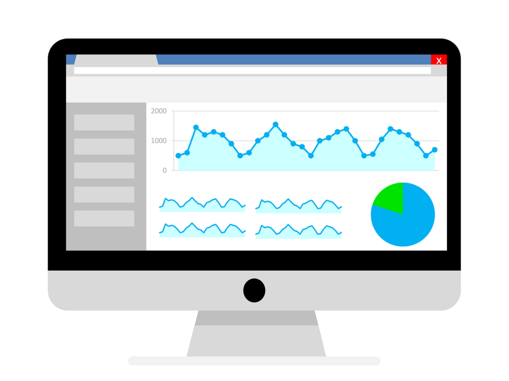 Google Analytics on a monitor being used by BoxUK web developer