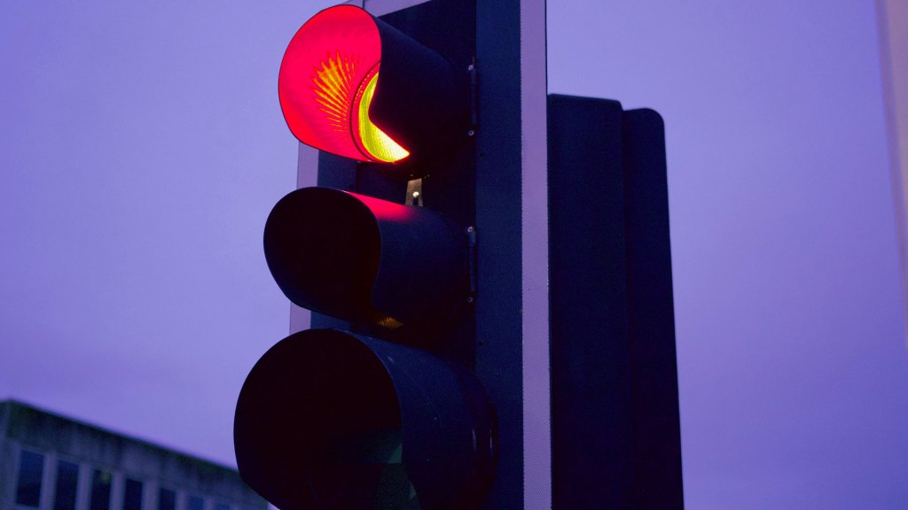 Traffic light on red light